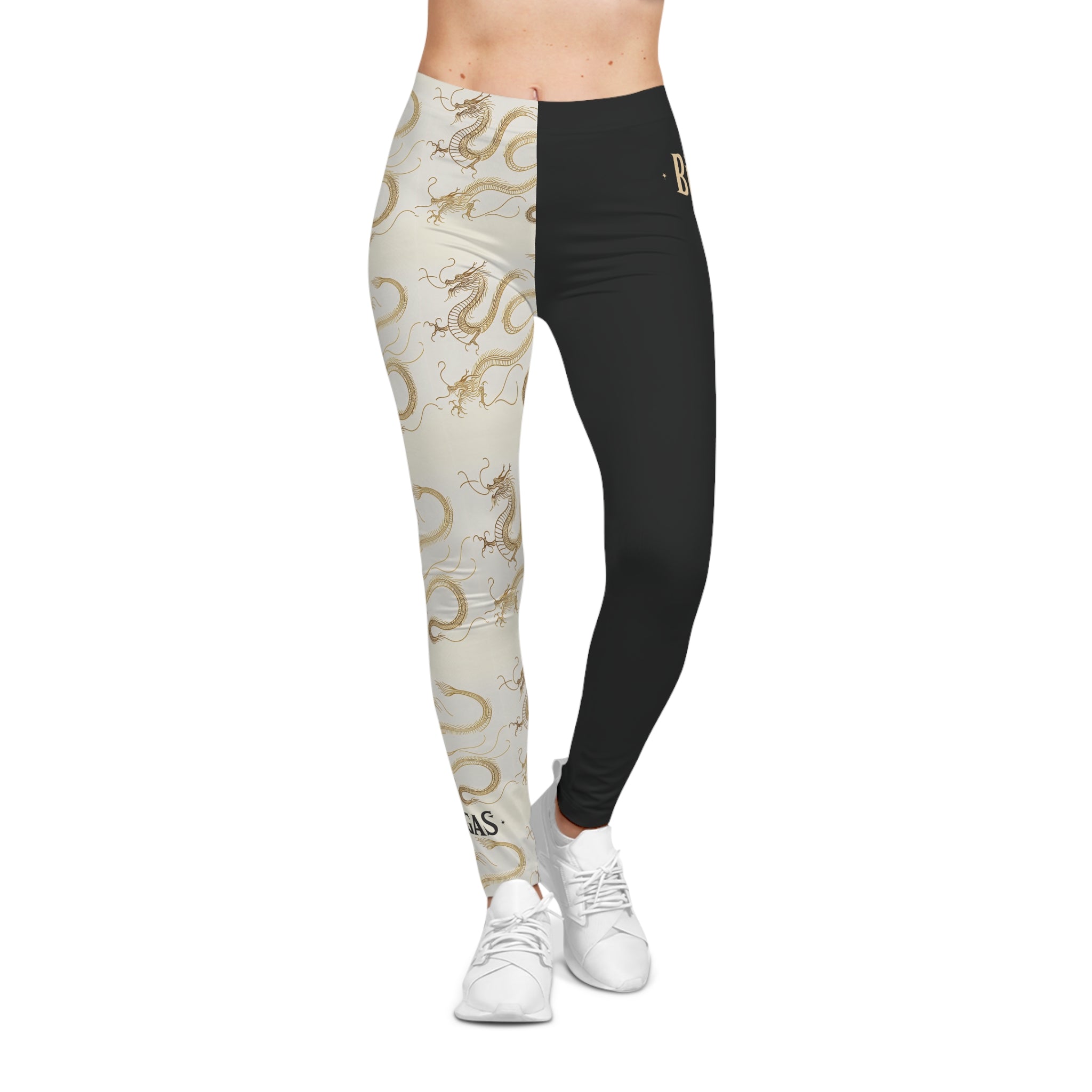 Leggings, Golden Dragon right leg, black left leg
