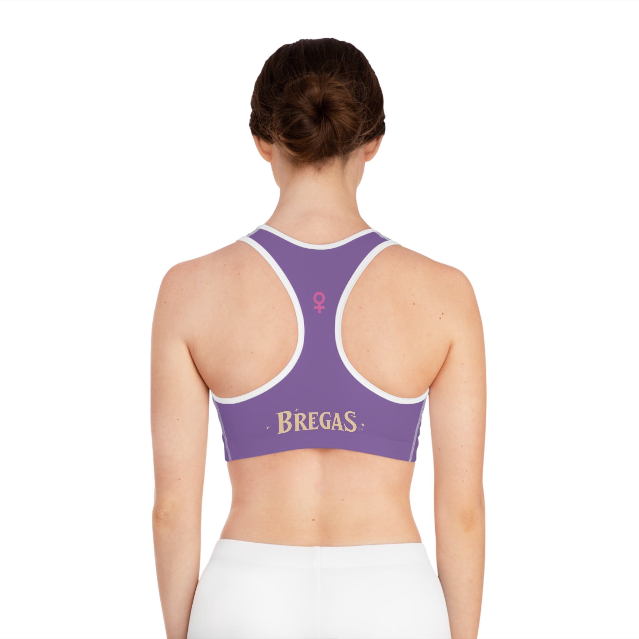 Sports Bra, Light Purple, W4W. Made in the USA.