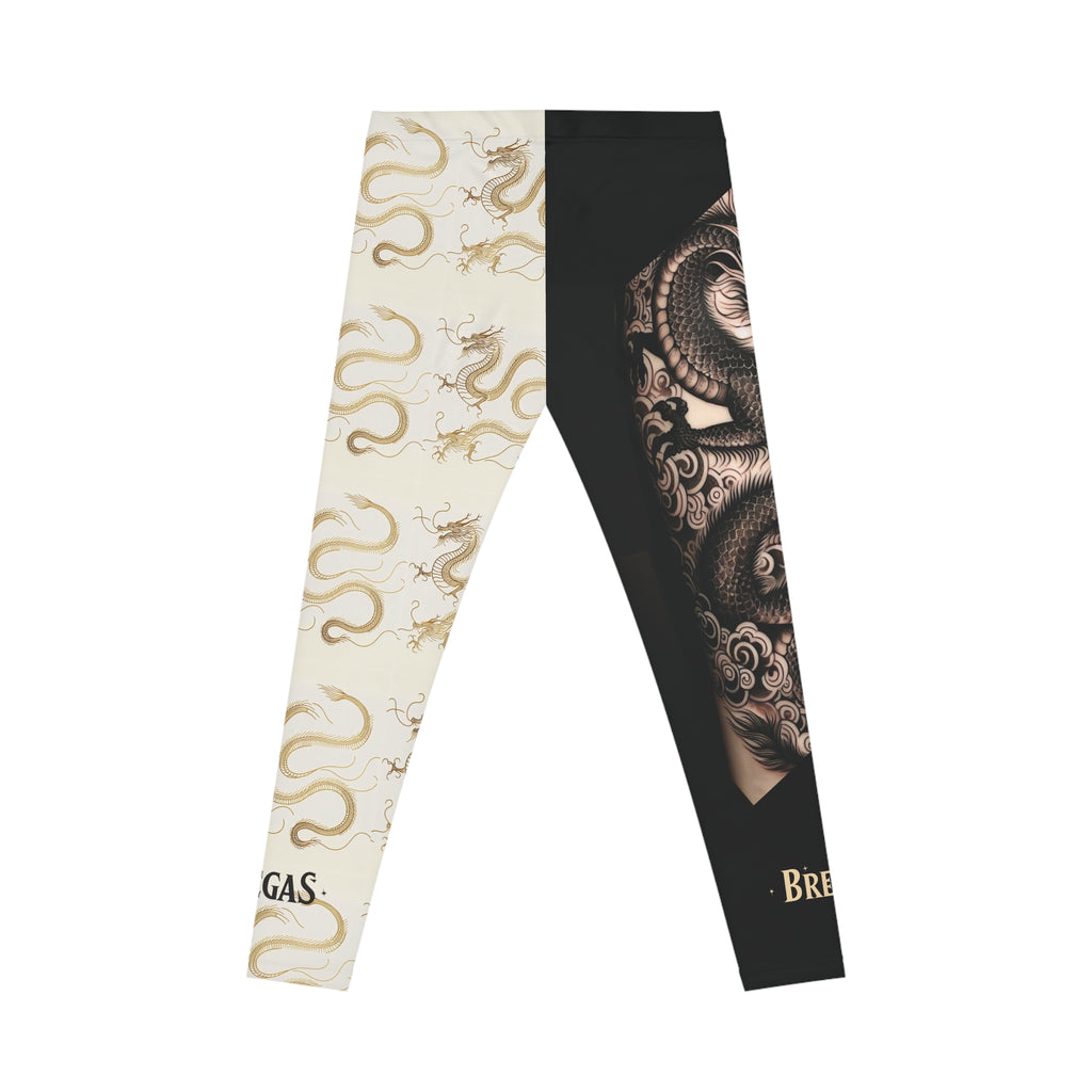 Leggings, Fierce Dragon tattoo & lucky Golden Dragon design