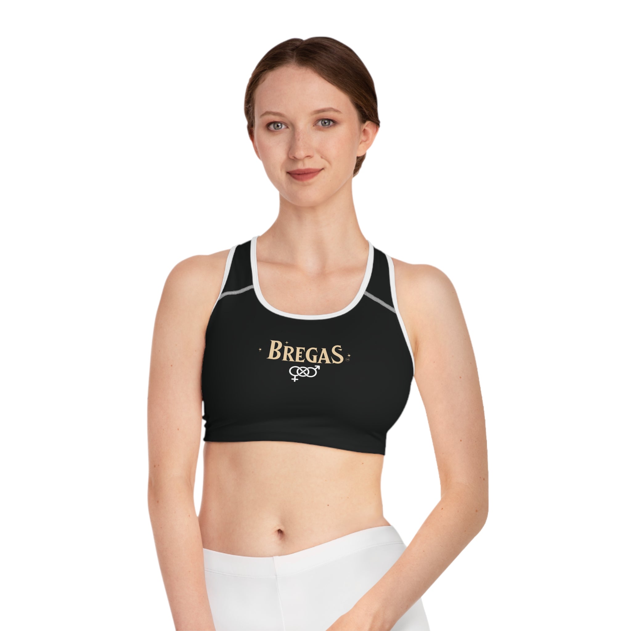 Sports Bra, Black, Bisexual. Made in the USA.