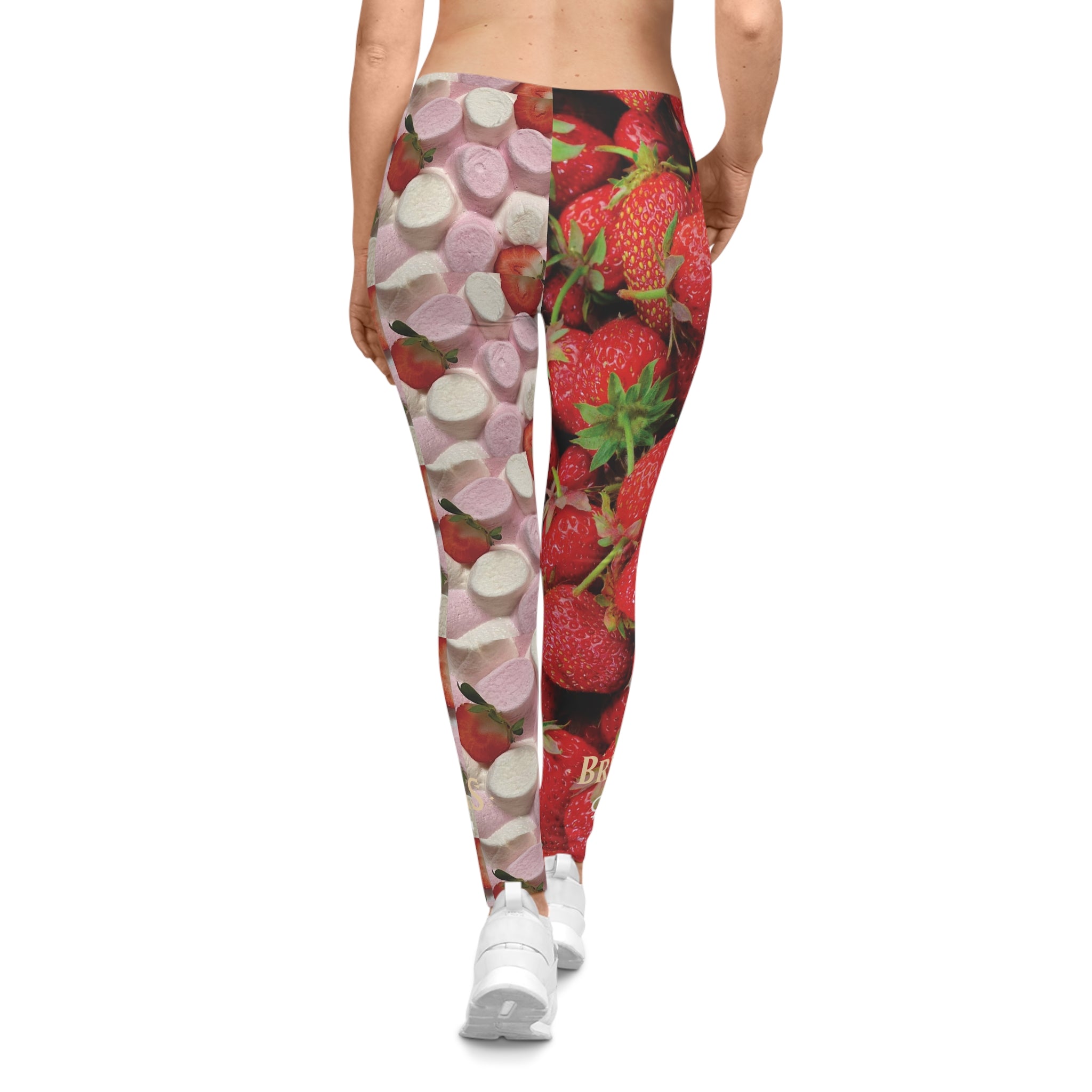 Leggings, Strawberries and marshmallows, Bisexual. Made in the USA.