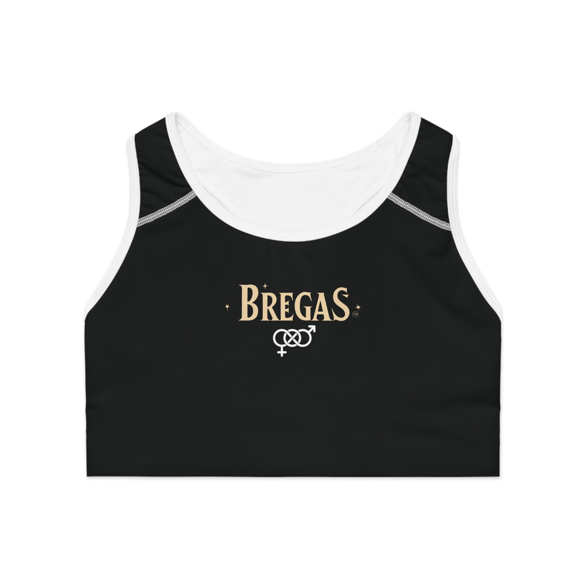 Sports Bra, Black, Bisexual. Made in the USA.