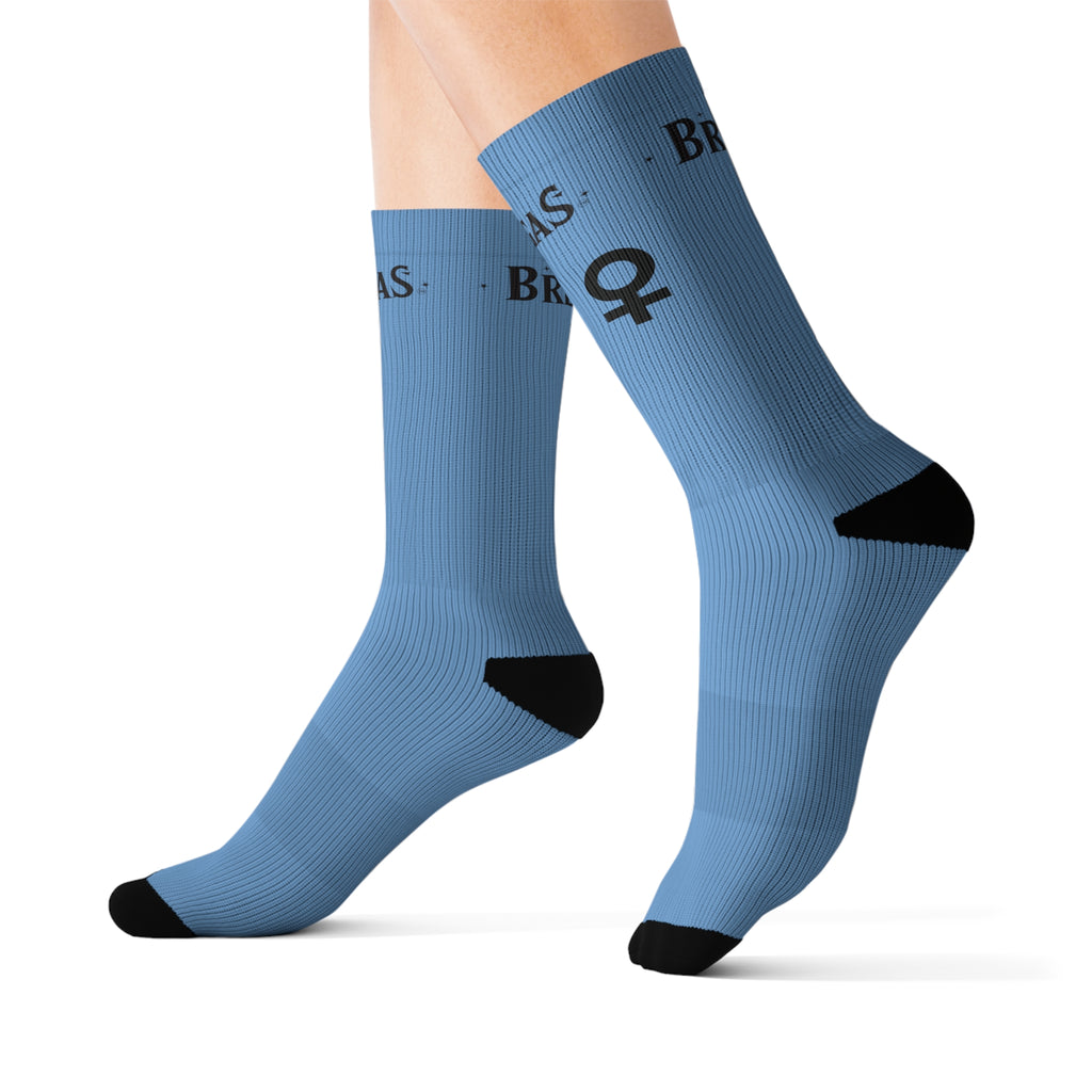 Socks, light blue, Men for women