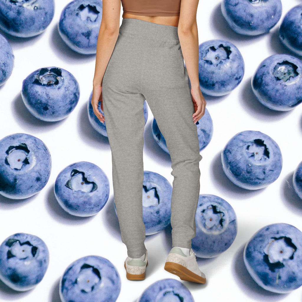 Fleece Sweatpants with silver Embroidered Bregas logo, Sweatpants for Women and Men