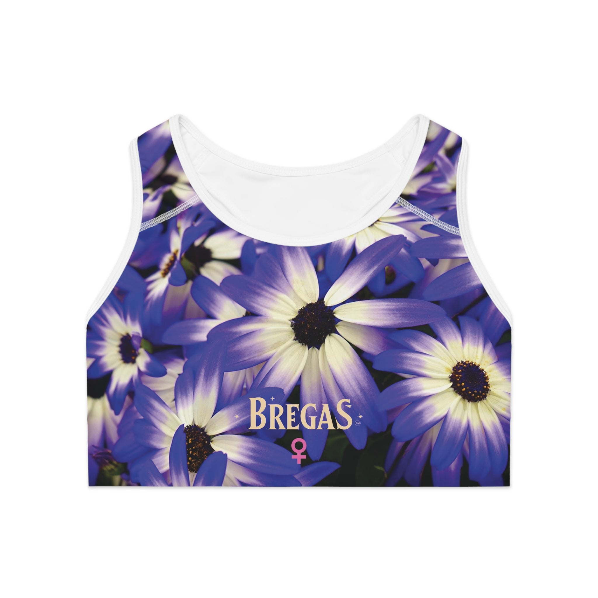 Sports Bra, Purple Petunia, W4W. Made in the USA.