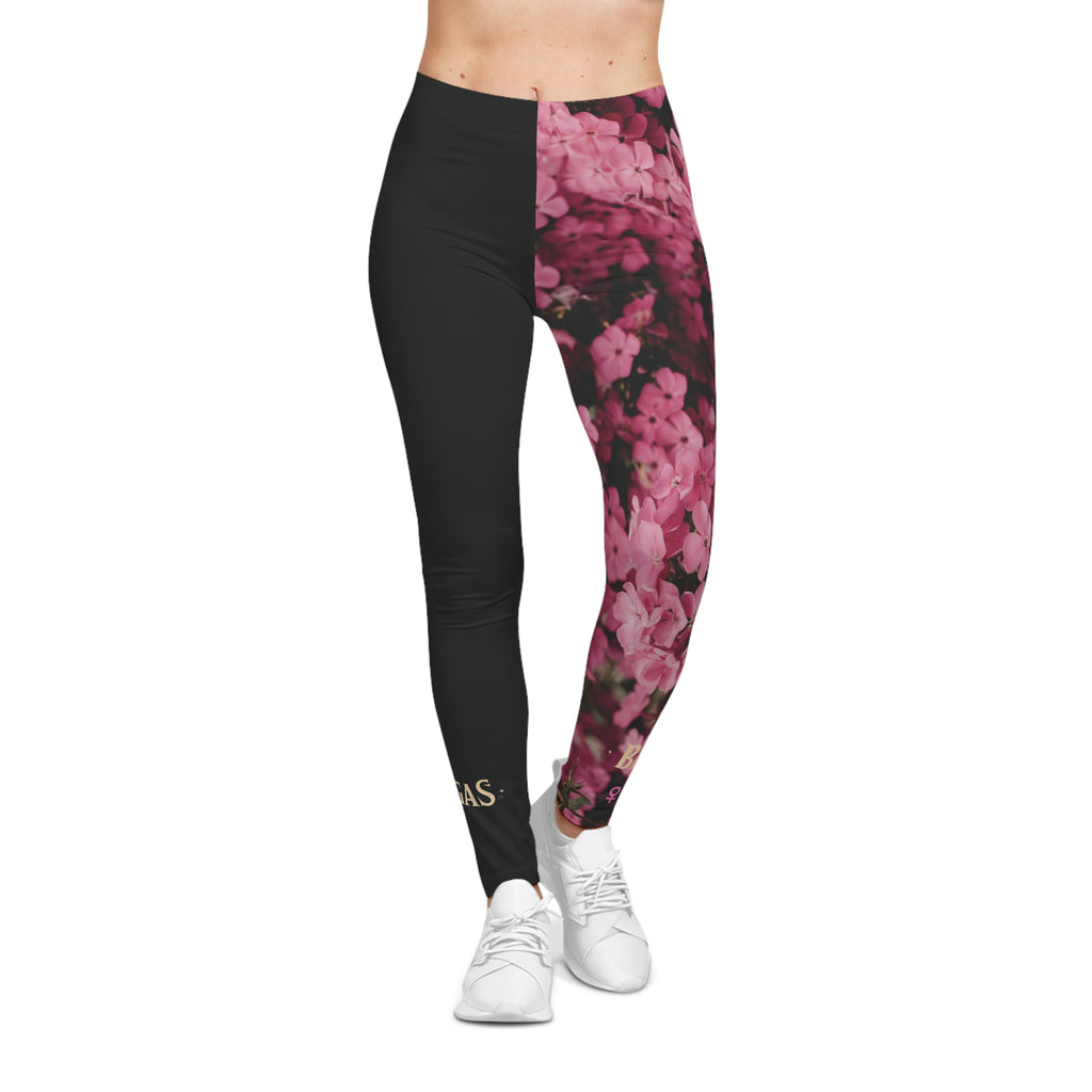 Leggings, Pink flowers and a Butterfly, W4W. Made in the USA.