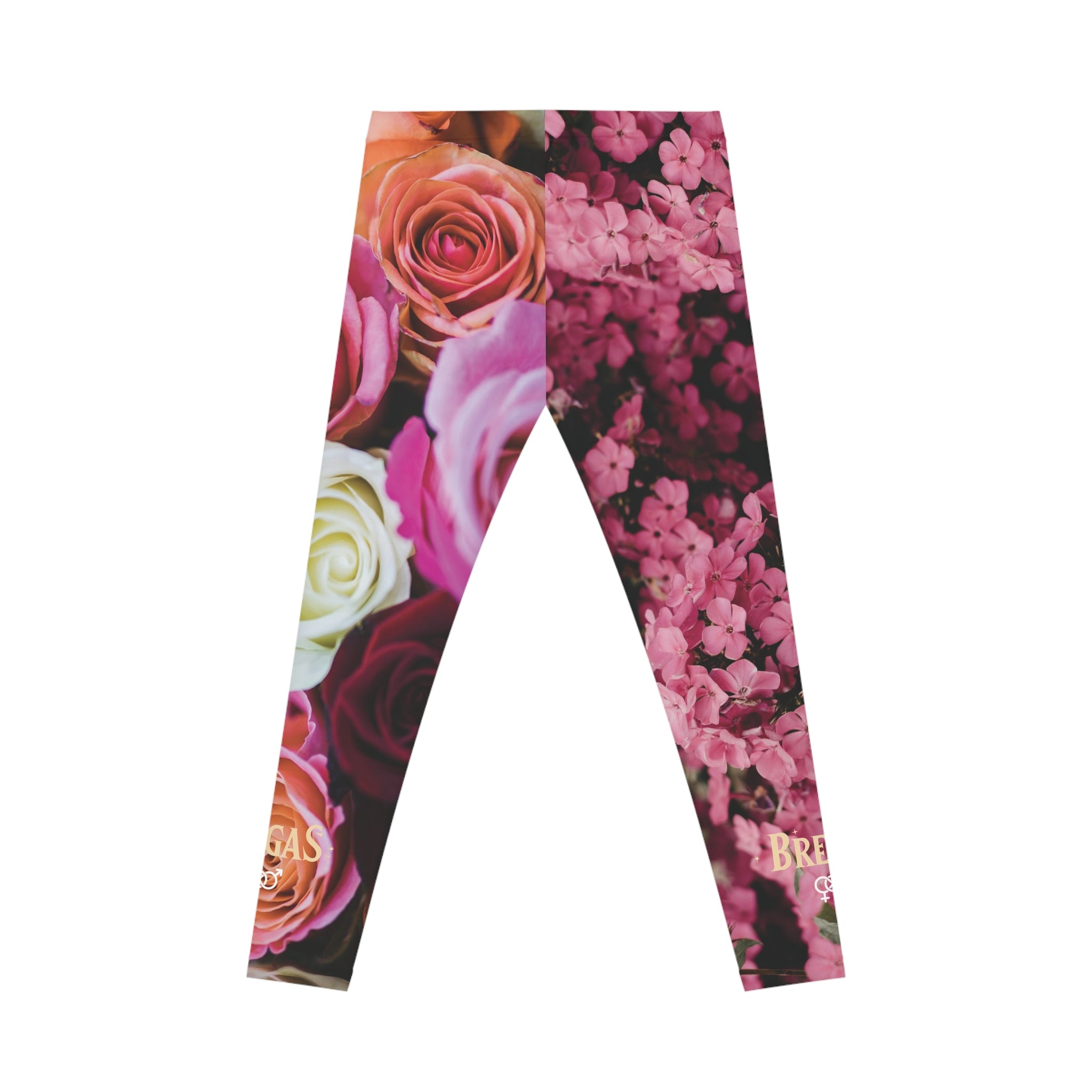 Leggings, Mixed flowers with a Butterfly, Bisexual. Made in the USA.