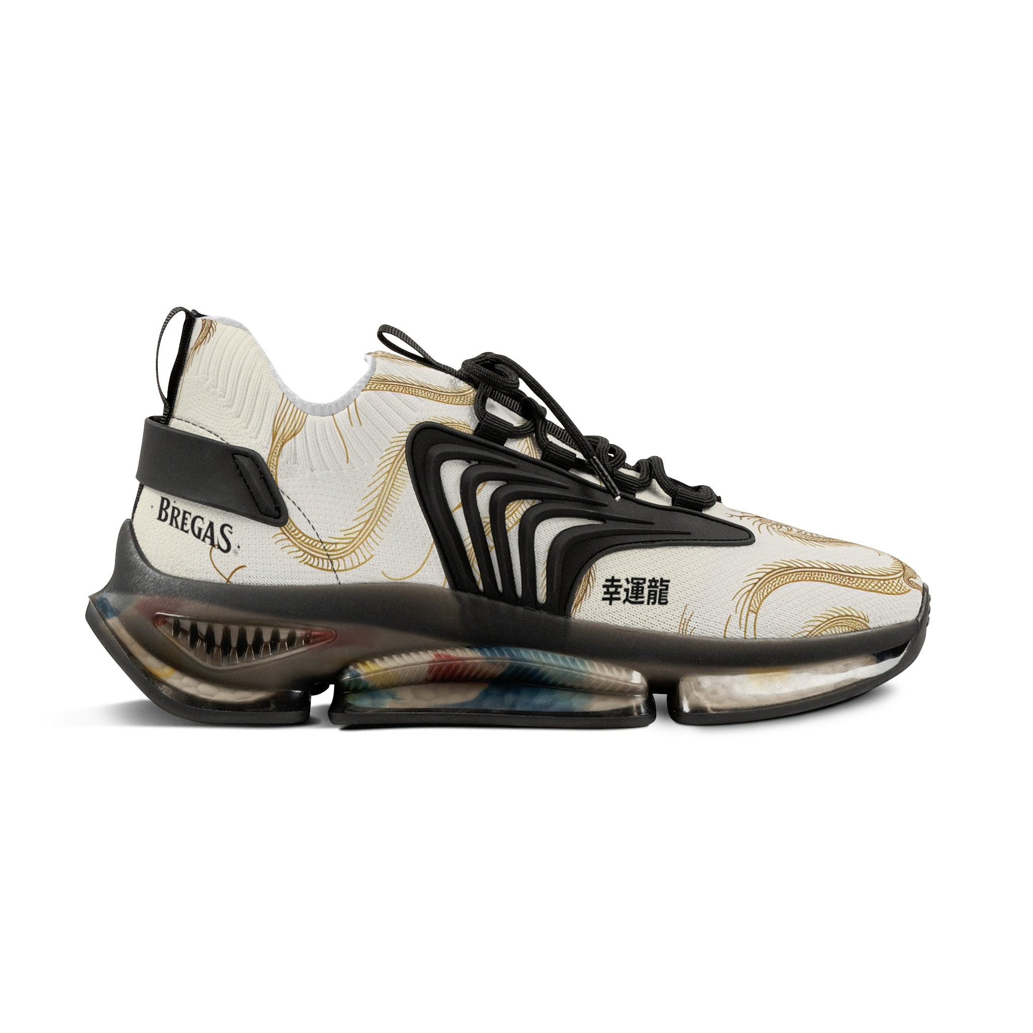 Sneakers, Golden Dragon, with 幸運龍 Lucky Dragon Chinese text