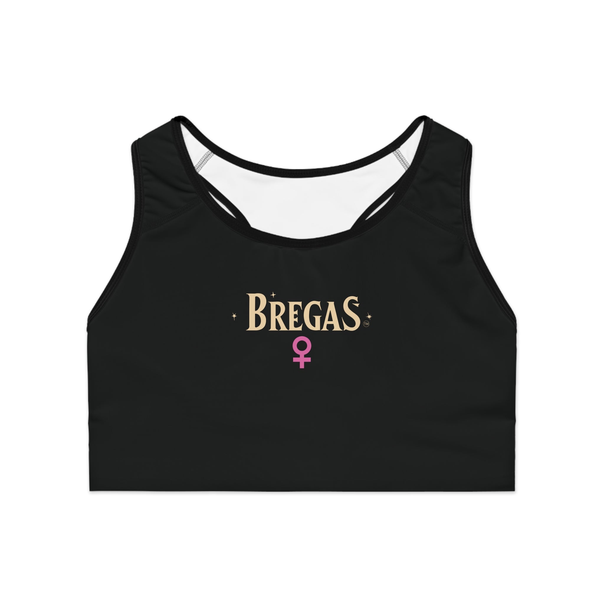 Sports Bra, Black, W4W. Made in the USA.