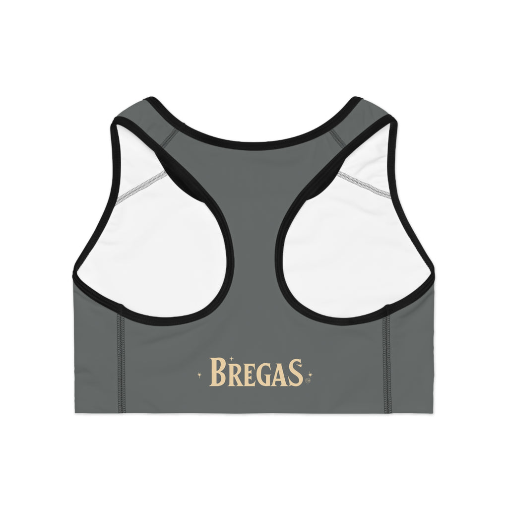 Sports Bra, Dark Grey, Non Dating Cool. Made in the USA.