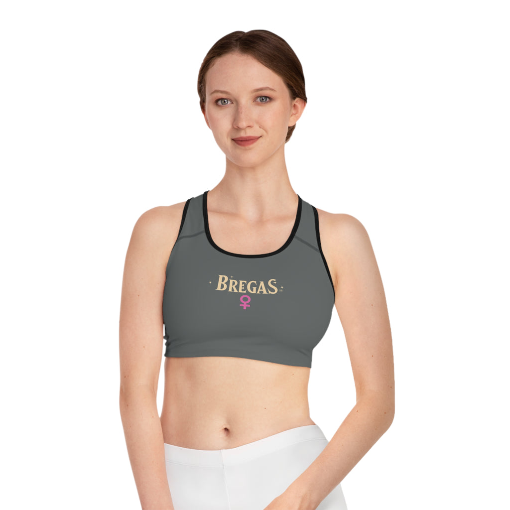 Sports Bra, Dark Grey, W4W. Made in the USA.
