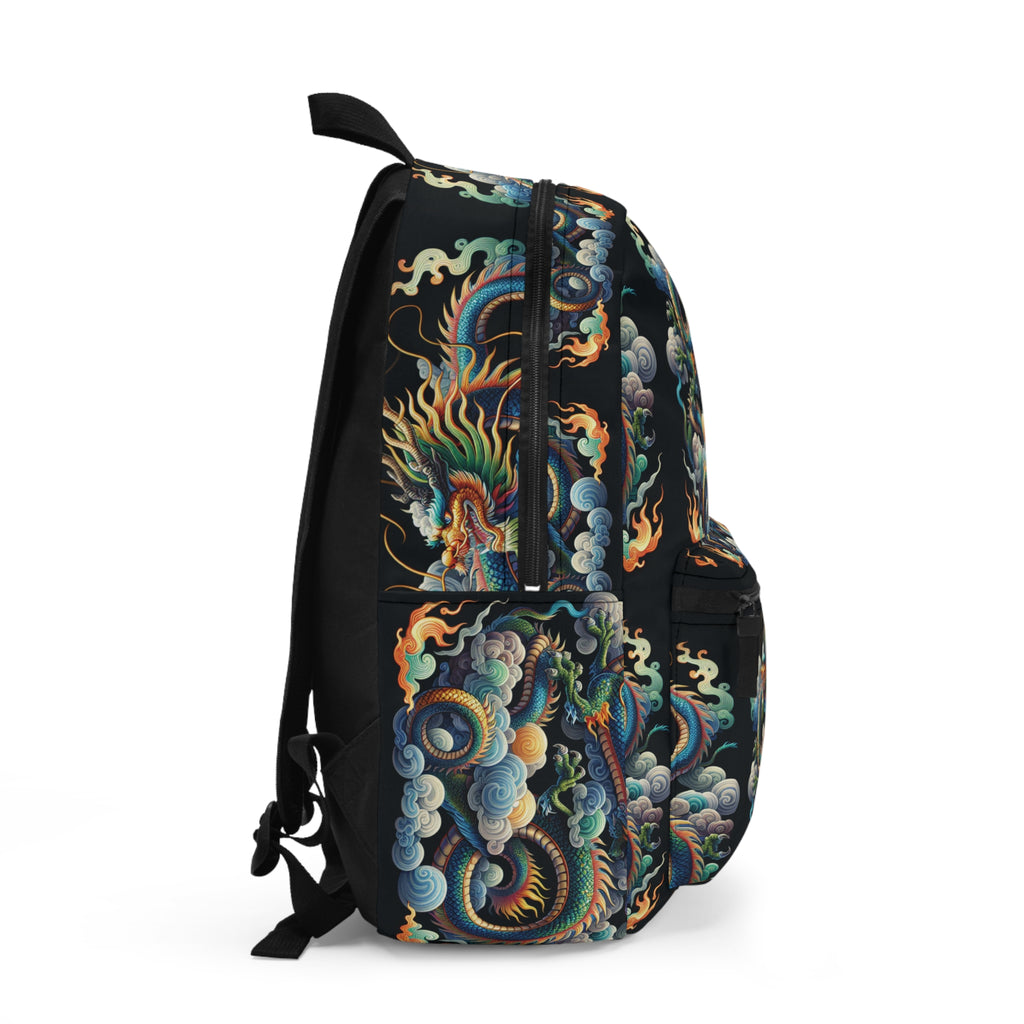 Backpack,  Blue Dragon God, 保護 Dragon protection Traditional Chinese text