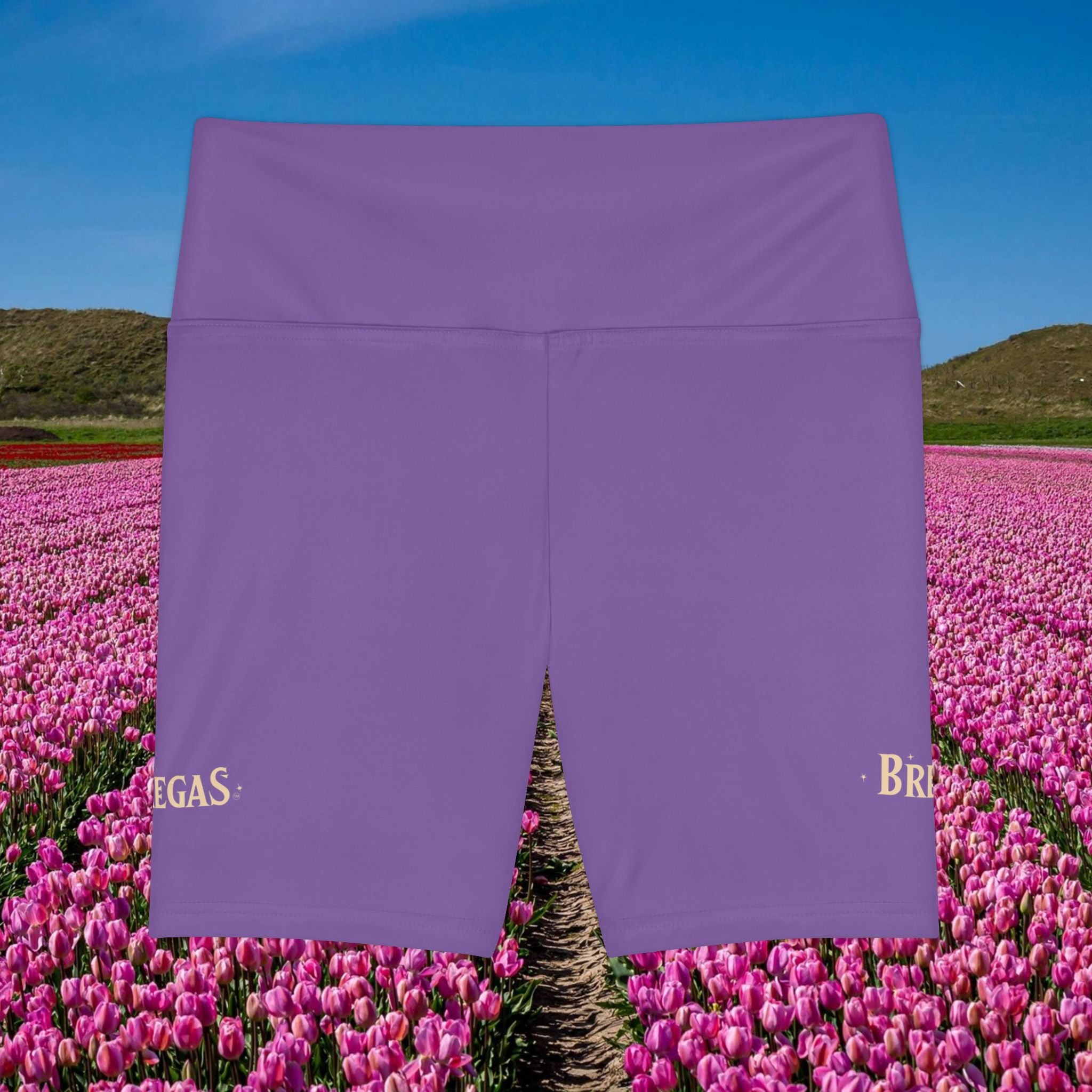 Workout Shorts, Light Purple, W4W. Made in the USA.