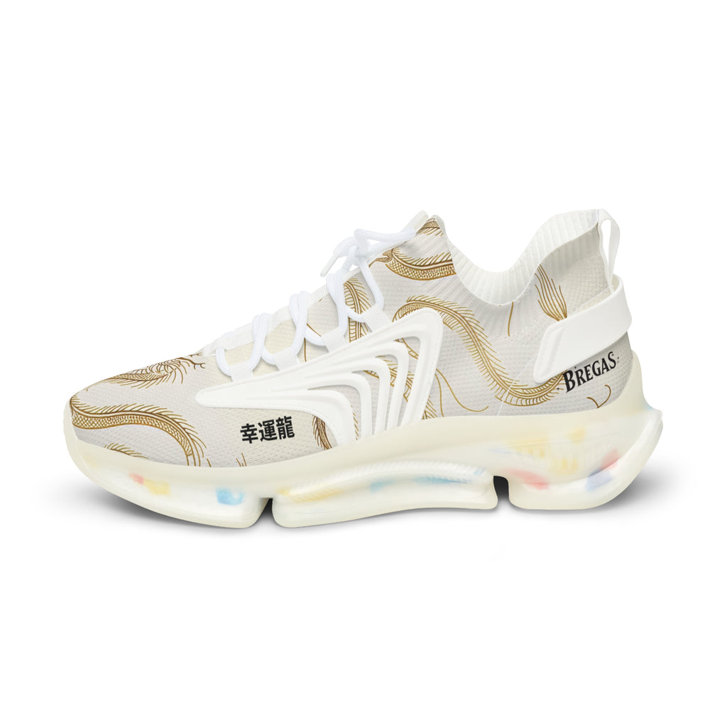 Women's Sneakers, Golden Dragon, with 幸運龍 Lucky Dragon Chinese text