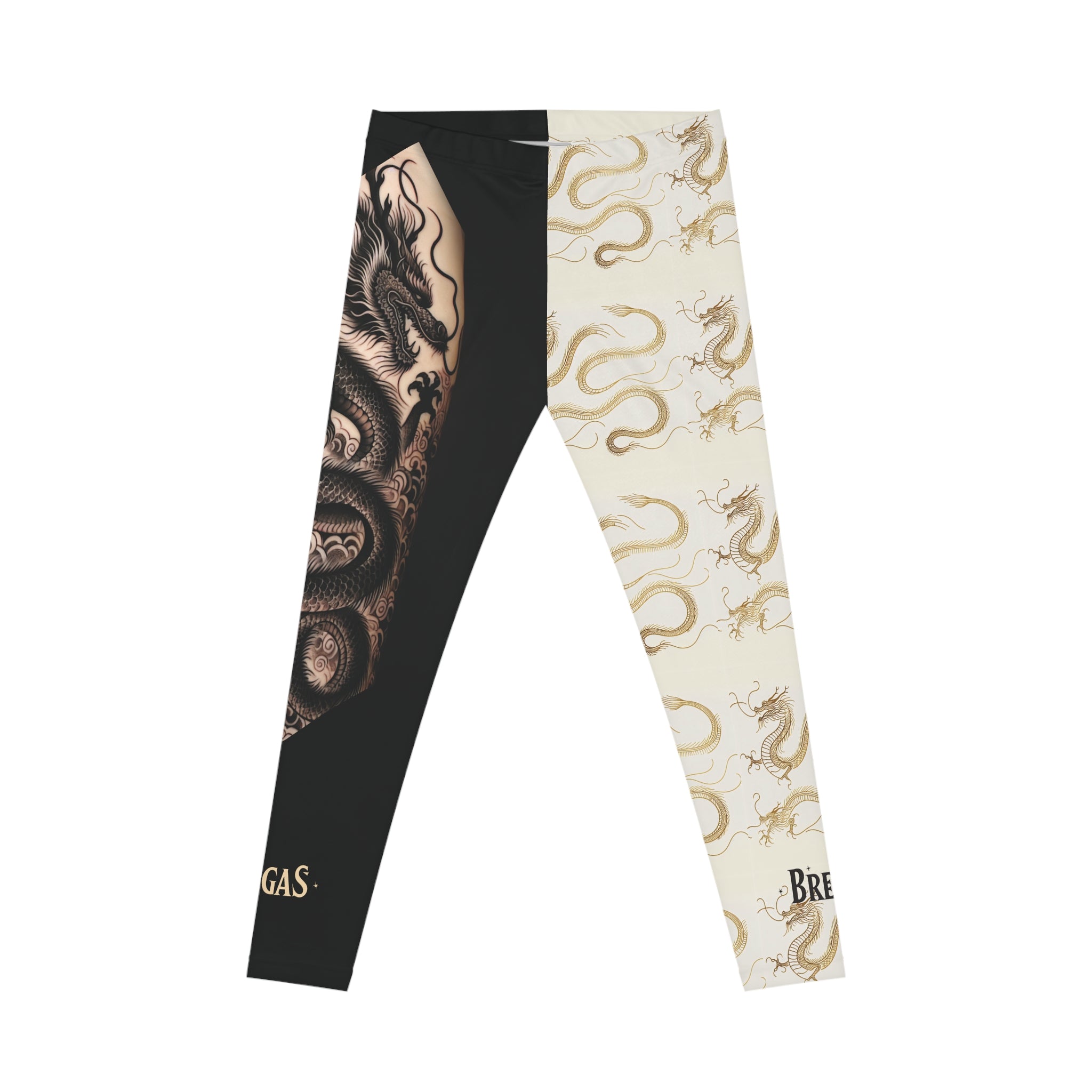 Leggings, Fierce Dragon tattoo & lucky Golden Dragon design