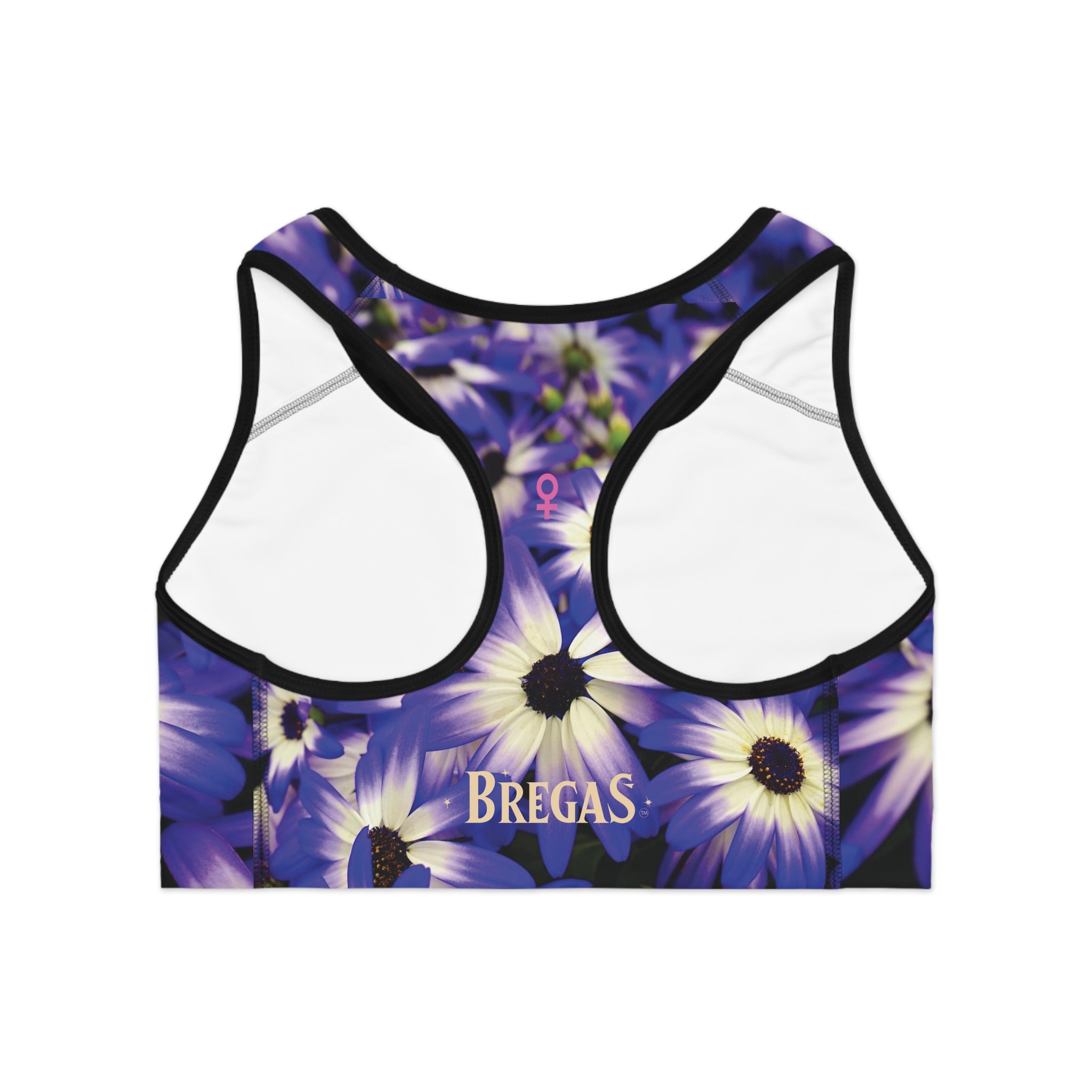 Sports Bra, Purple Petunia, W4W. Made in the USA.
