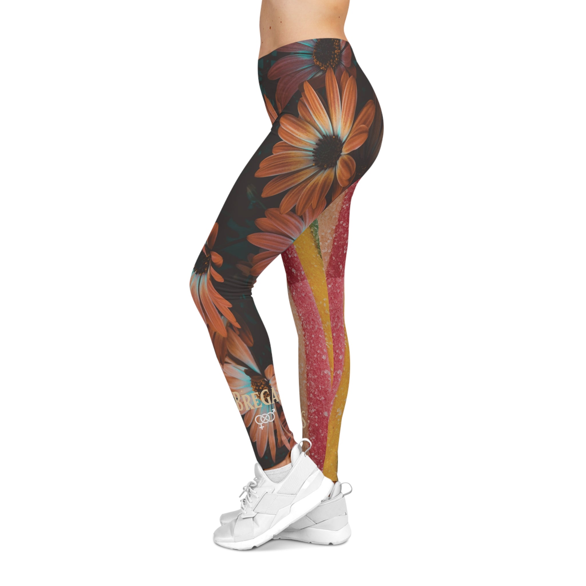 Leggings, Striped Candy and Vintage Red Daisies. Bisexual. Made in the USA.