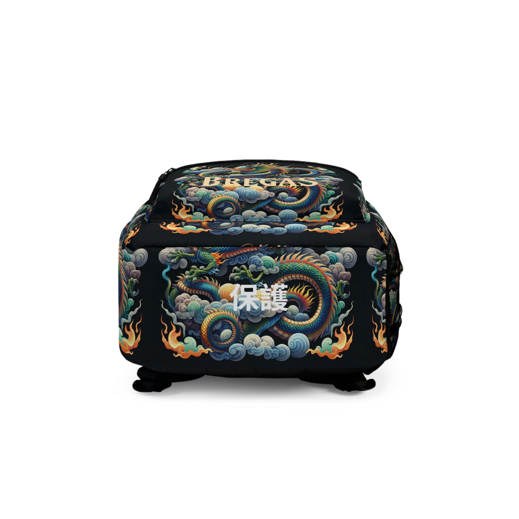Backpack,  Blue Dragon God, 保護 Dragon protection Traditional Chinese text