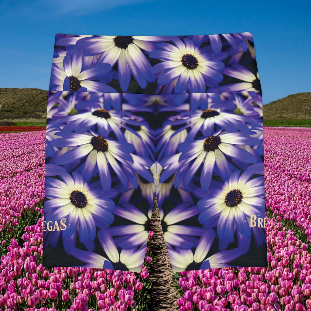 Workout Shorts, Purple Petunia, W4W. Made in the USA.