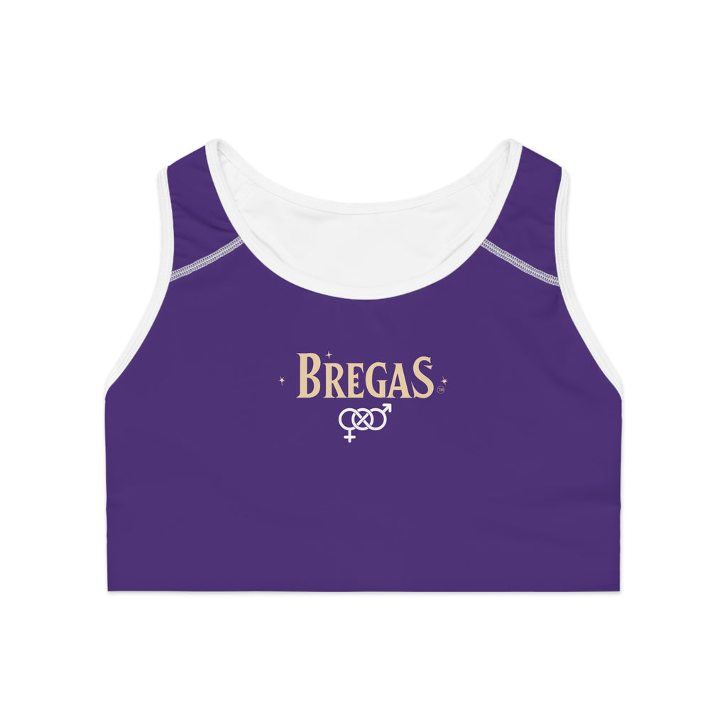 Sports Bra, Purple, Bisexual. Made in the USA.
