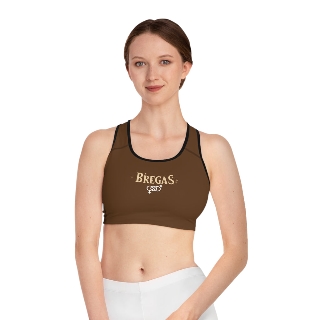 Sports Bra, Chocolate Brown, Bisexual. Made in the USA.