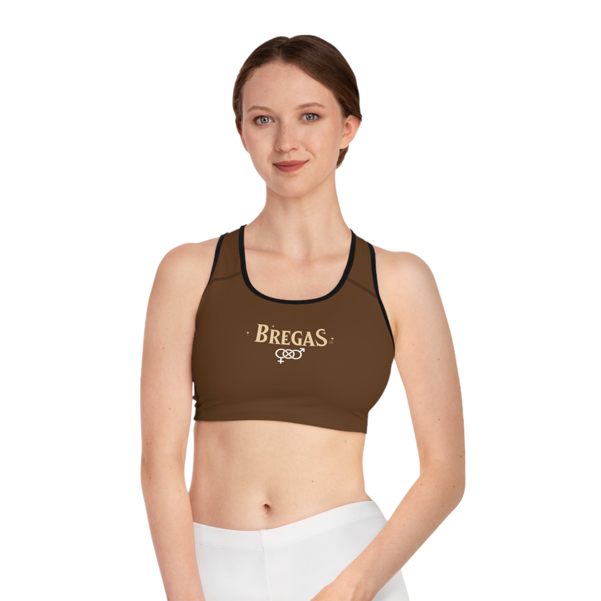 Sports Bra, Chocolate Brown, Bisexual. Made in the USA.