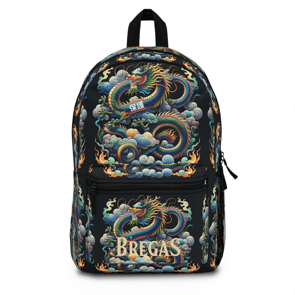 Backpack,  Blue Dragon God, 保護 Dragon protection Traditional Chinese text