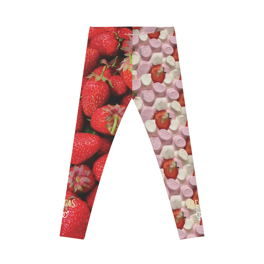 Leggings, Strawberries and marshmallows, Bisexual. Made in the USA.