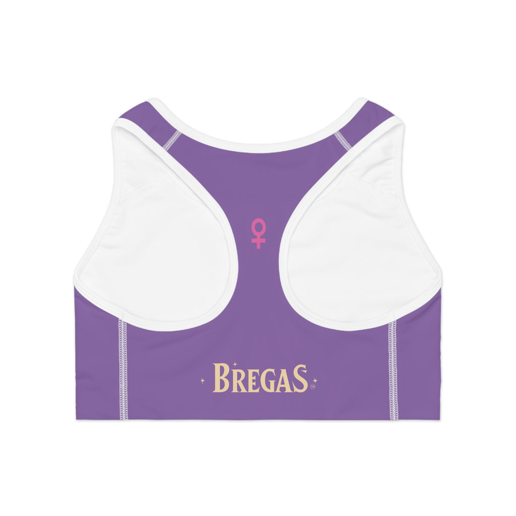 Sports Bra, Light Purple, W4W. Made in the USA.