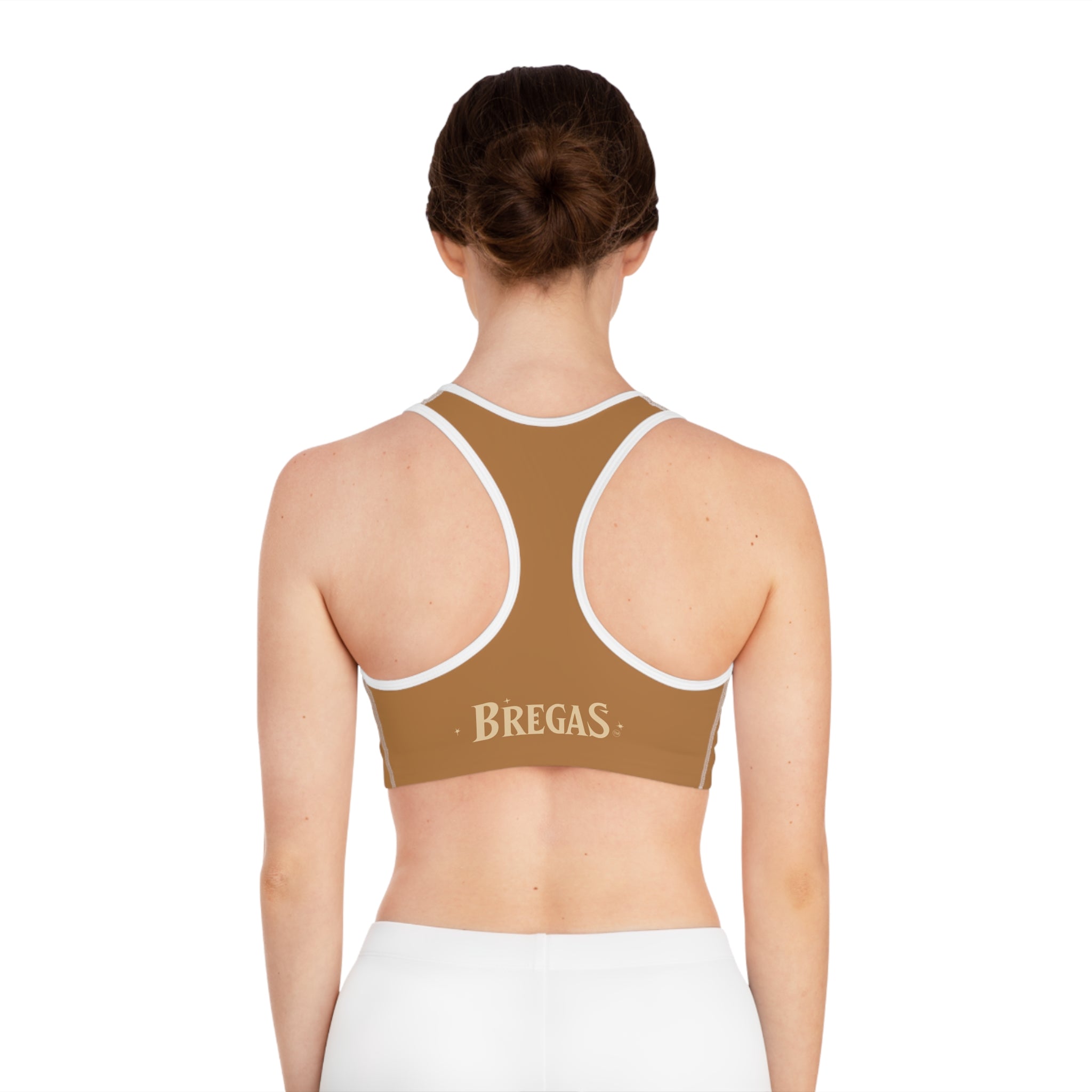Sports Bra, Golden Brown, Non Dating Cool. Made in the USA.