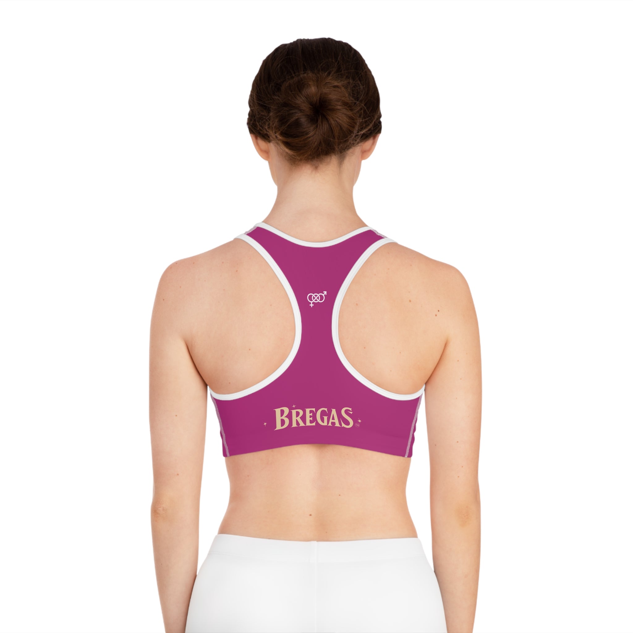 Sports Bra, Dark Pink, Bisexual. Made in the USA.