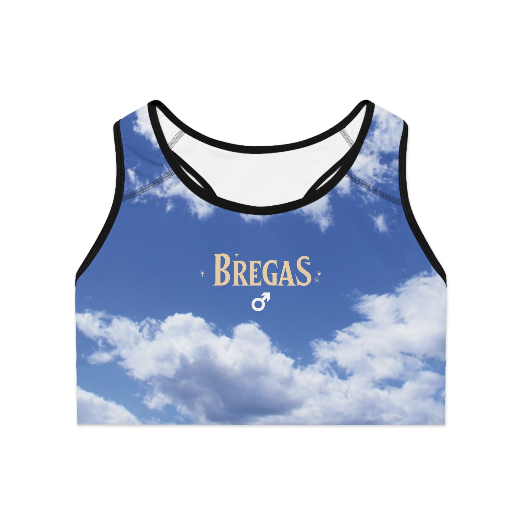 Sports Bra, Blue sky and Fluffy Clouds, Women for men
