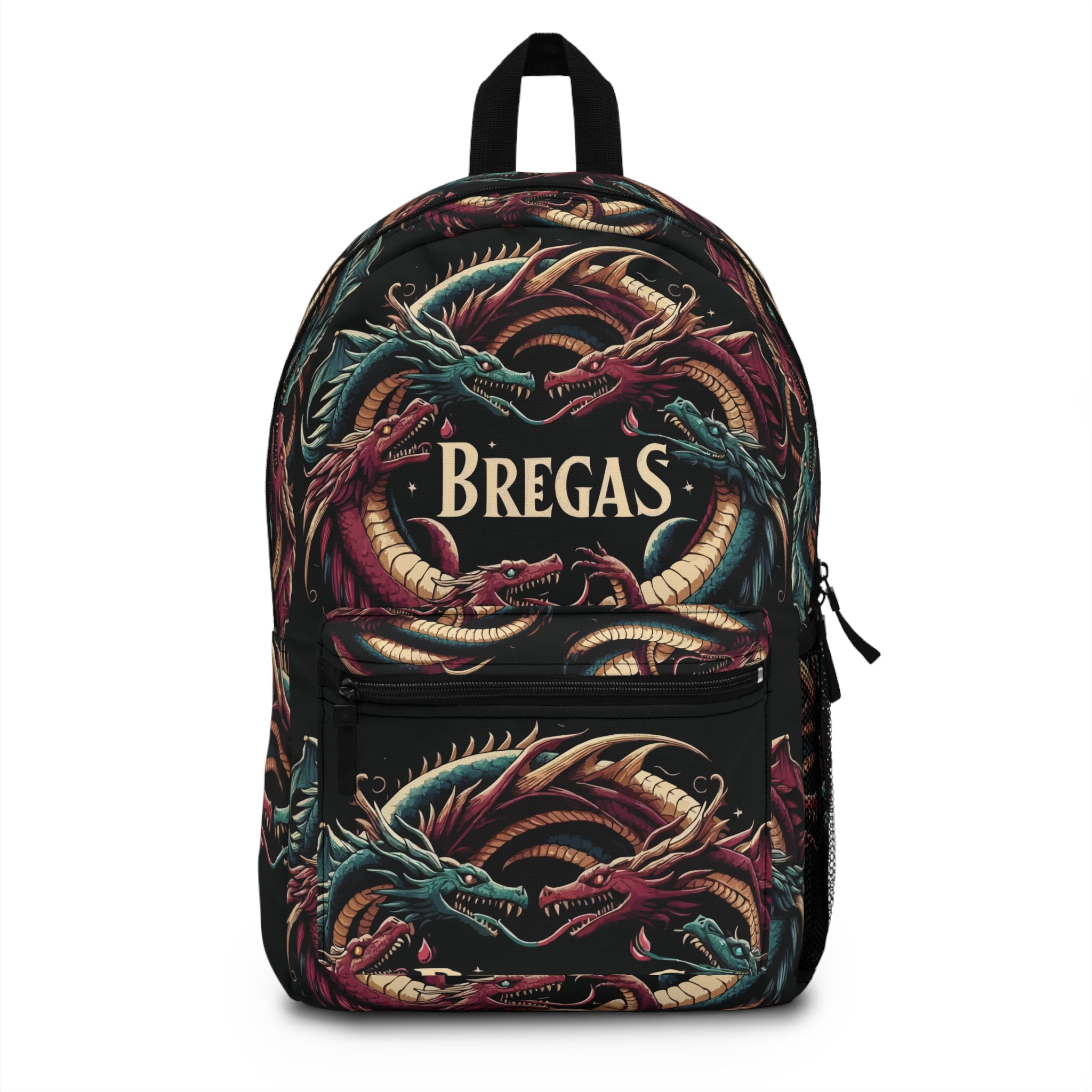 Backpack, Bregas 5 Dragon circle Print, personalizable