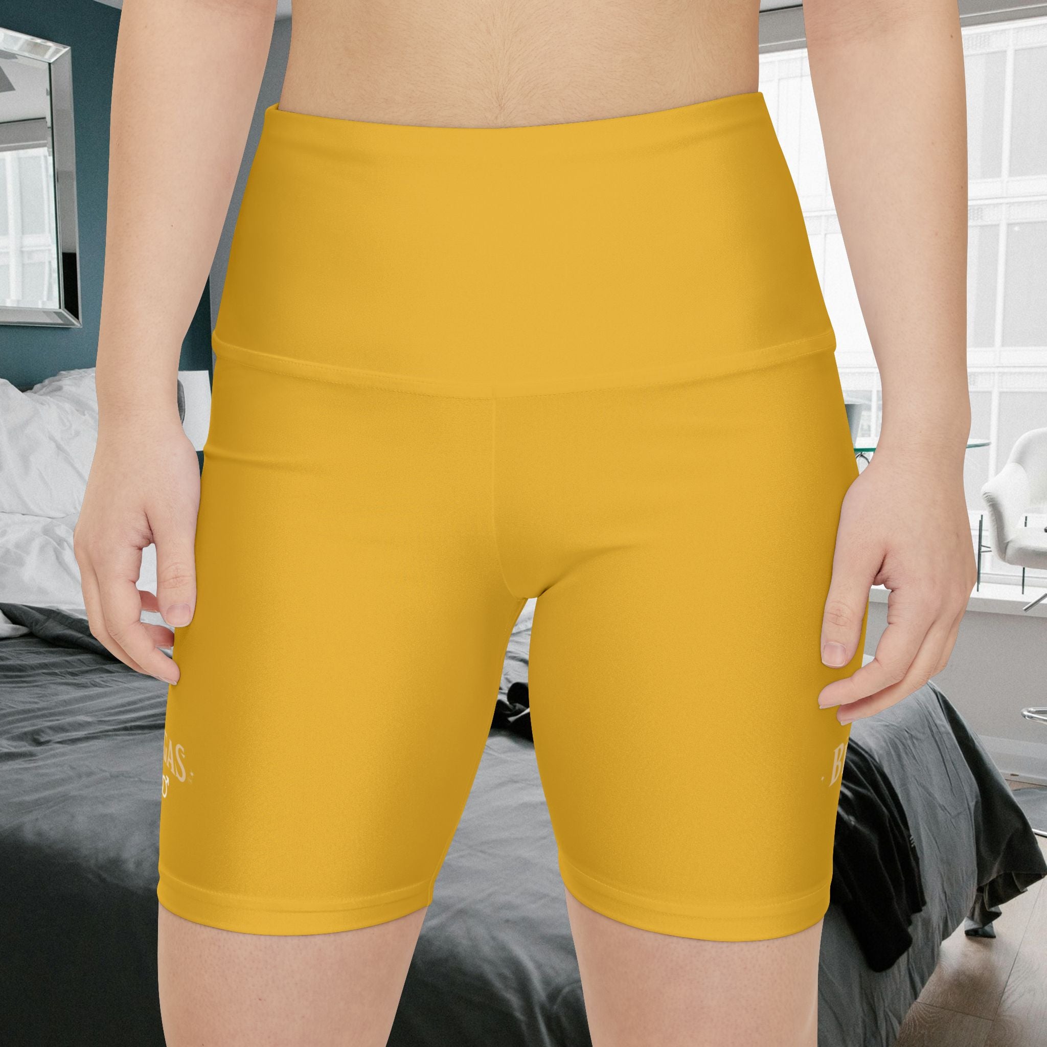 Workout Shorts, Yellow, Bisexual women