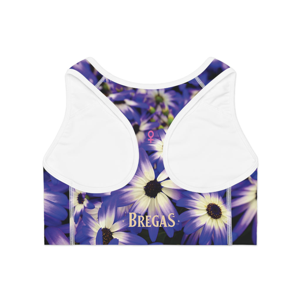 Sports Bra, Purple Petunia, W4W. Made in the USA.