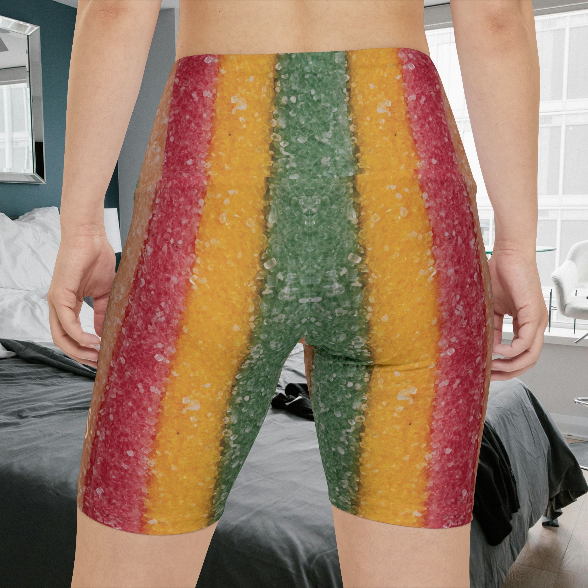 Workout Shorts, Striped Candy, Non Dating Cool. Made in the USA.