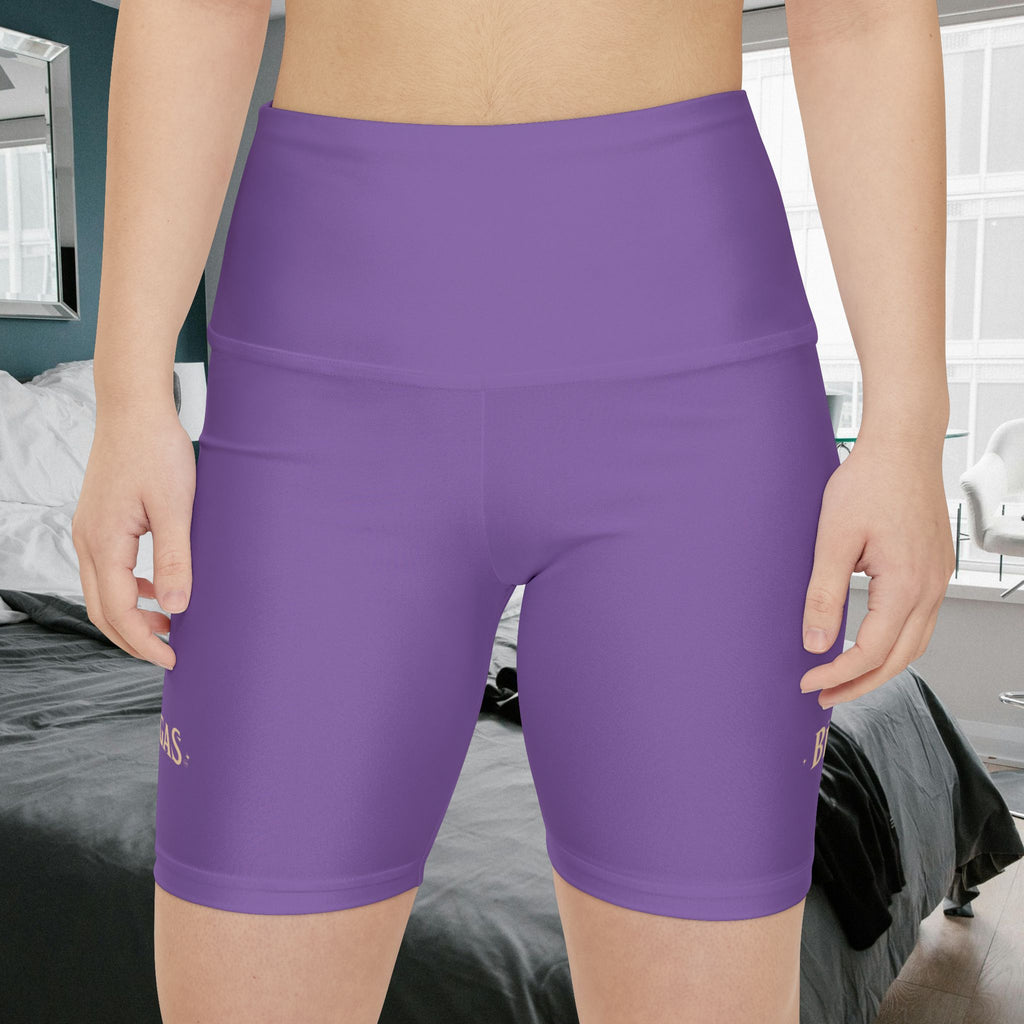 Workout Shorts, Light Purple, W4W. Made in the USA.