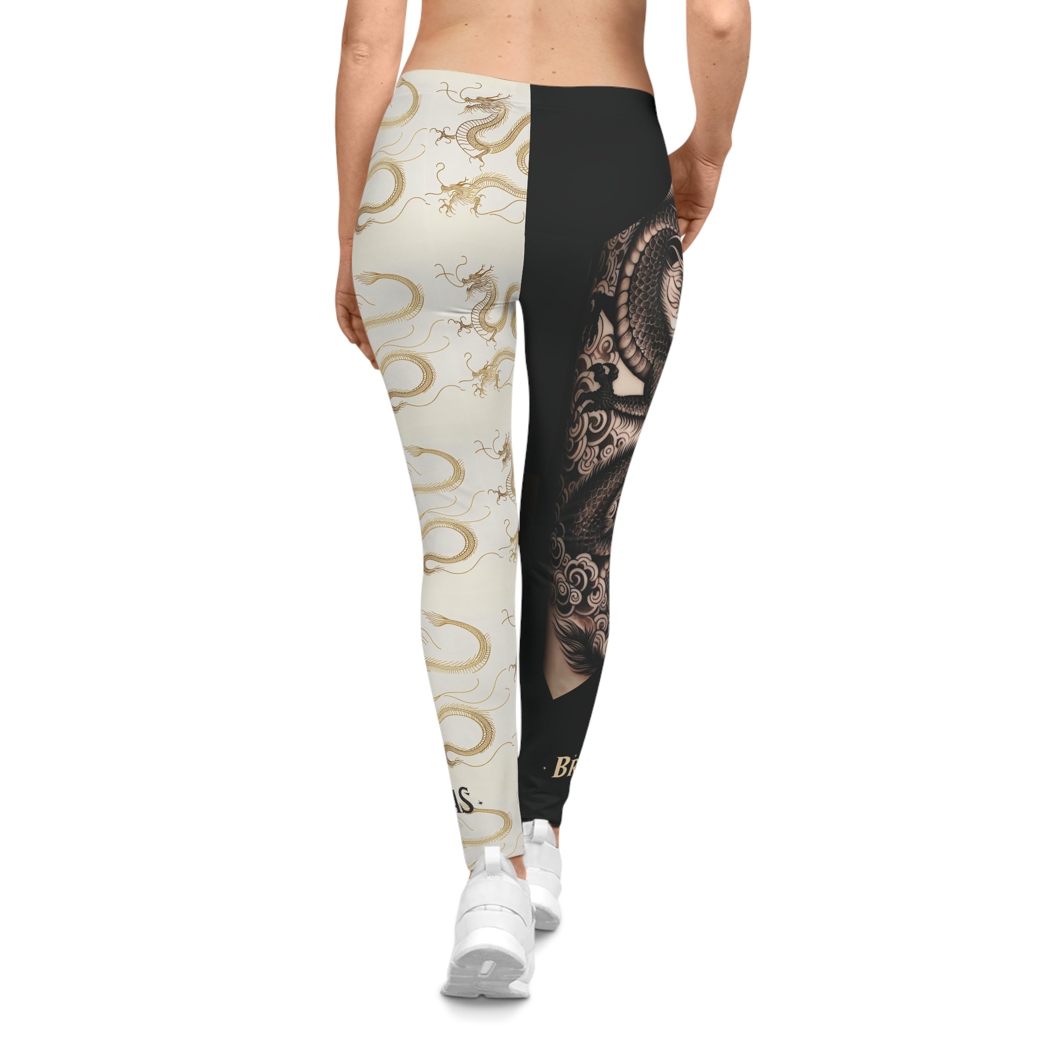 Leggings, Fierce Dragon tattoo & lucky Golden Dragon design