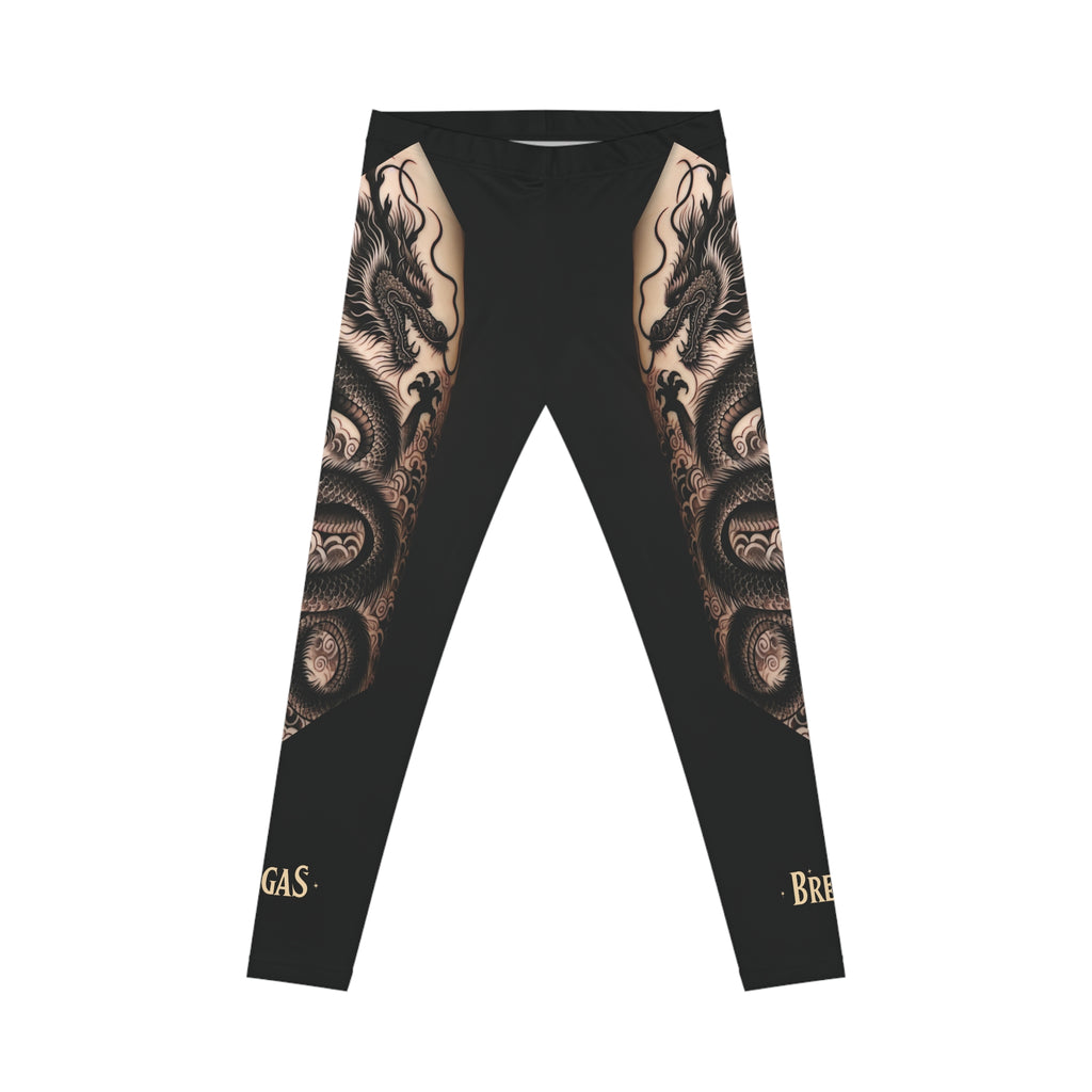 Leggings, Fierce Dragon tattoo double leg, Non Dating Cool