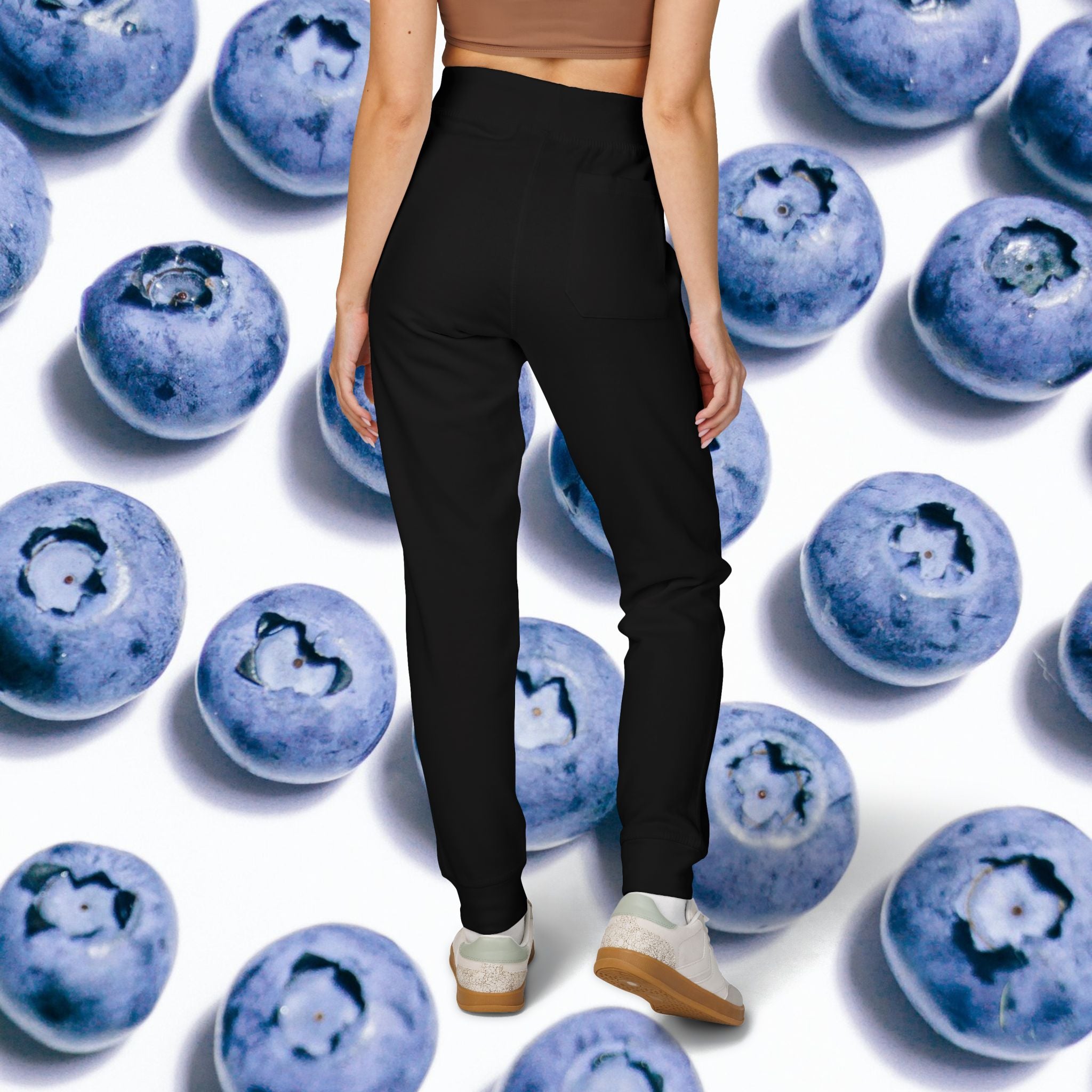 Fleece Sweatpants with silver Embroidered Bregas logo, Sweatpants for Women and Men