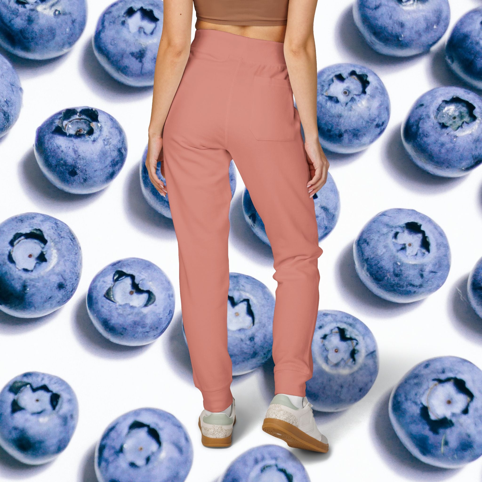 Fleece Sweatpants with silver Embroidered Bregas logo, Sweatpants for Women and Men