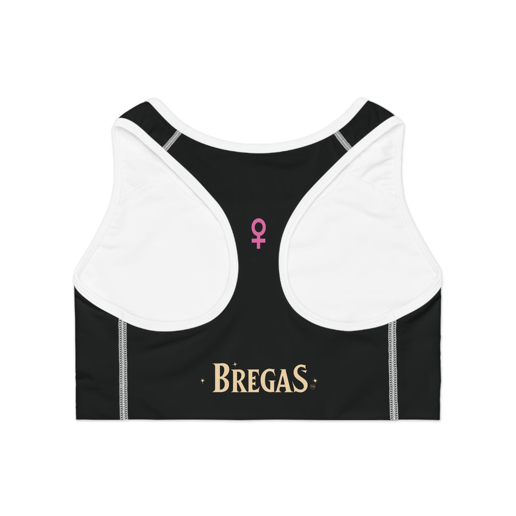 Sports Bra, Black, W4W. Made in the USA.