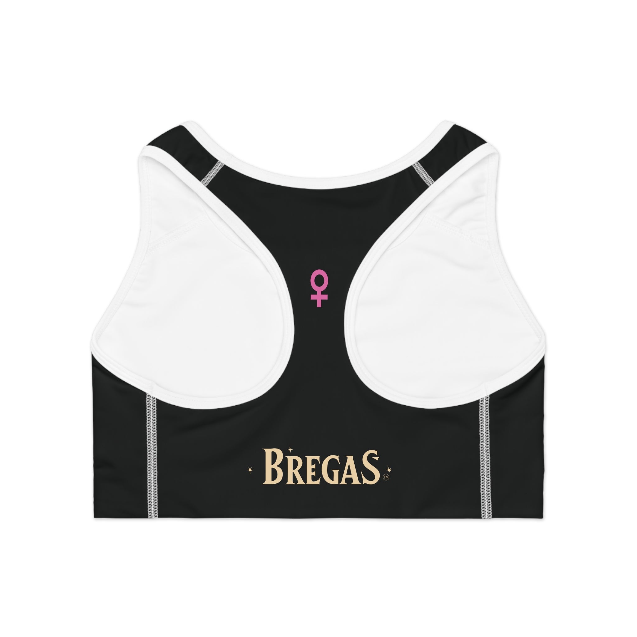Sports Bra, Black, W4W. Made in the USA.