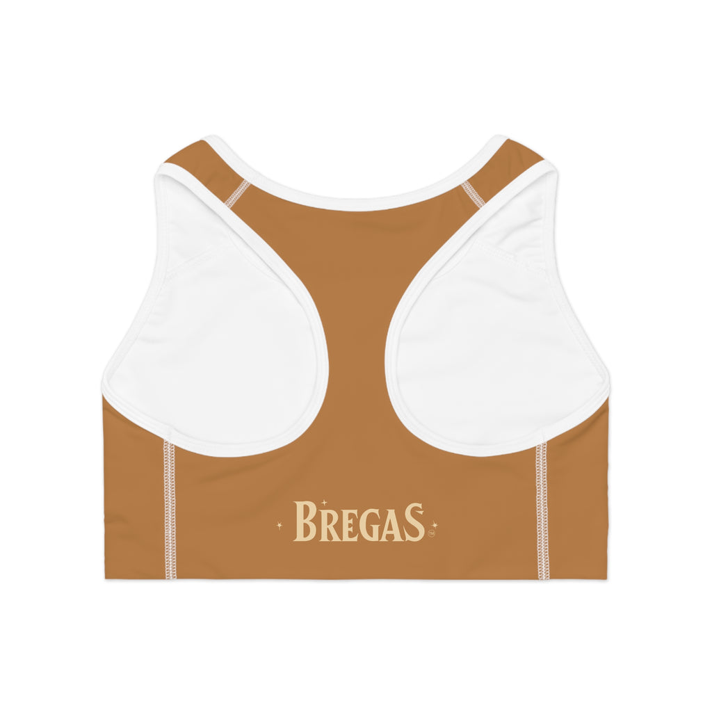 Sports Bra, Golden Brown, Non Dating Cool. Made in the USA.