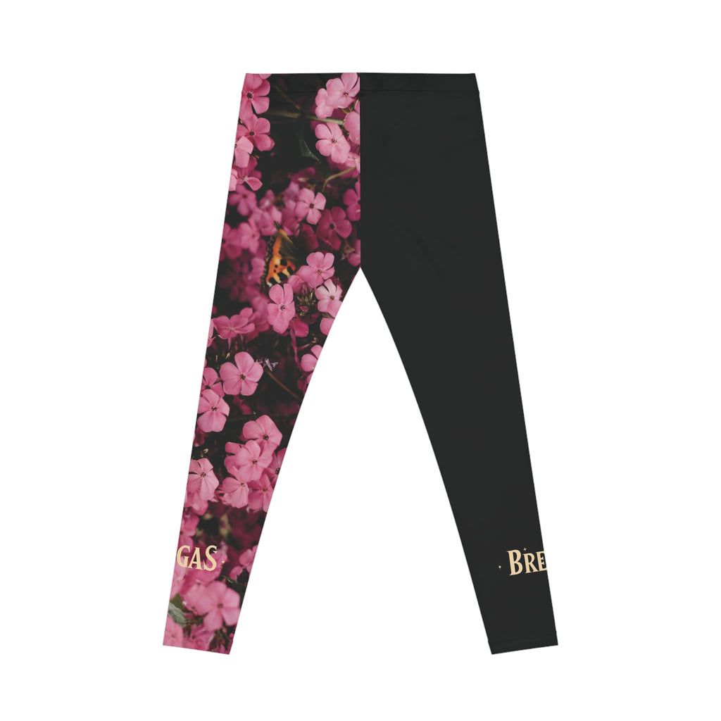 Leggings, Pink flowers and a Butterfly, W4W. Made in the USA.