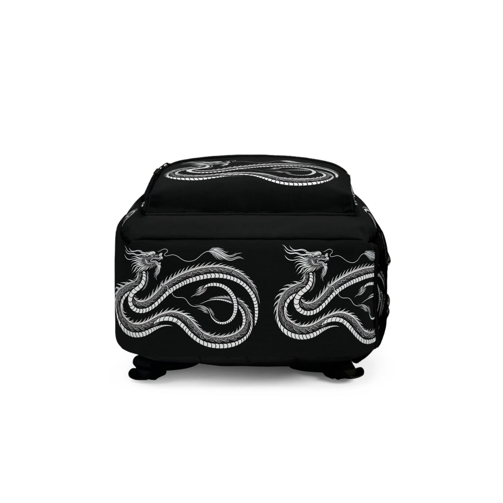 Backpack,  White spirit Dragon, 龍之靈 Dragon Spirit Ancient Chinese text