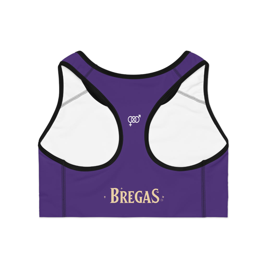 Sports Bra, Purple, Bisexual. Made in the USA.
