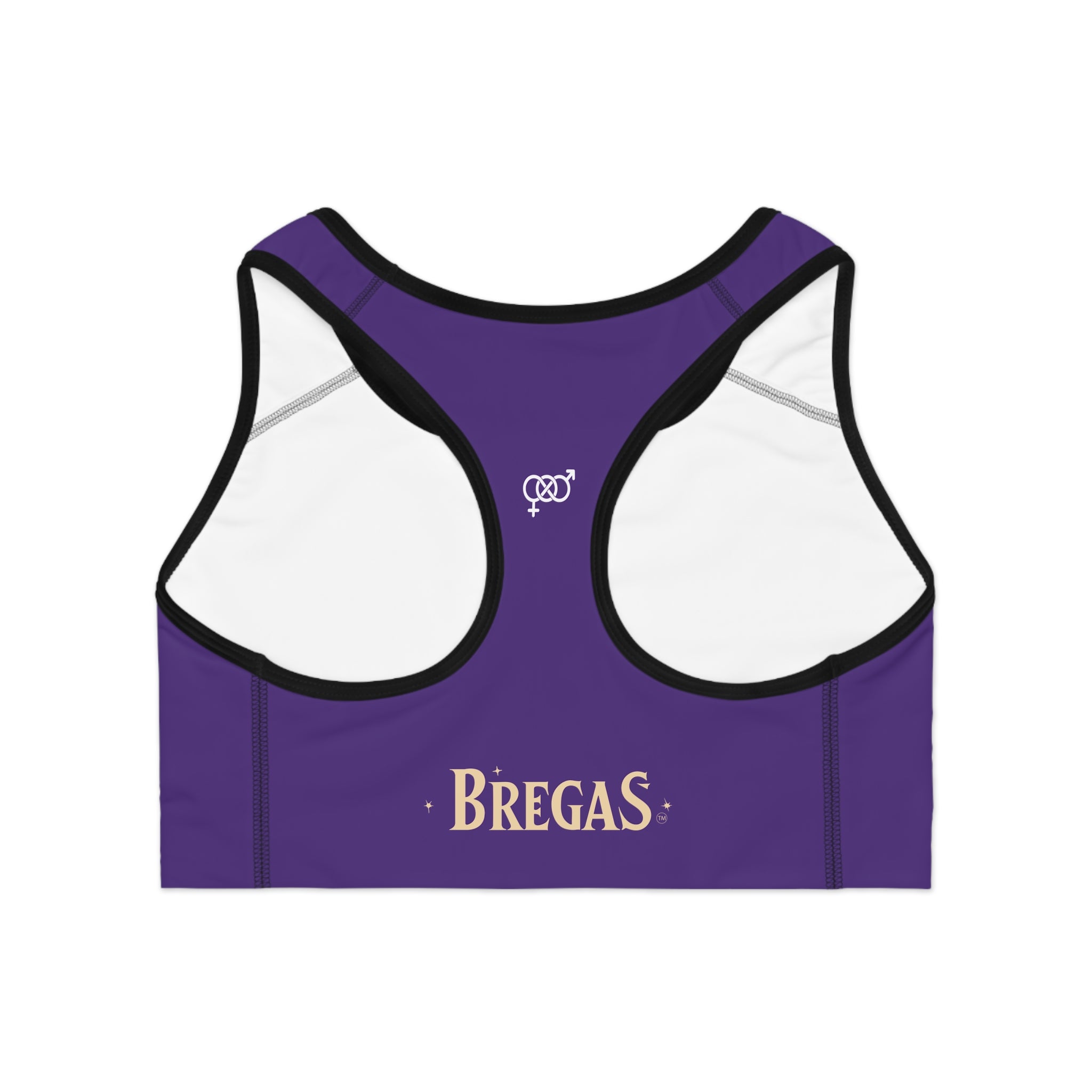 Sports Bra, Purple, Bisexual. Made in the USA.