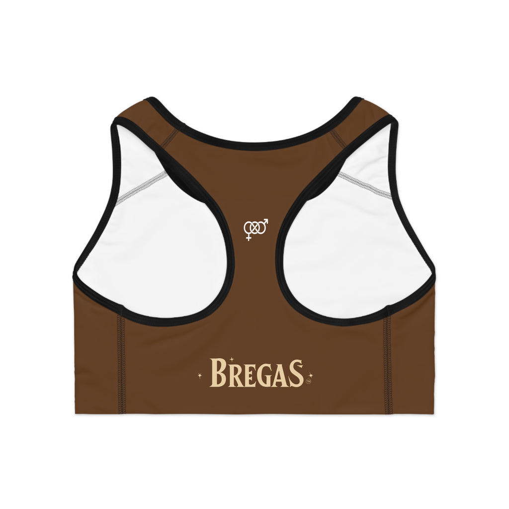 Sports Bra, Chocolate Brown, Bisexual. Made in the USA.