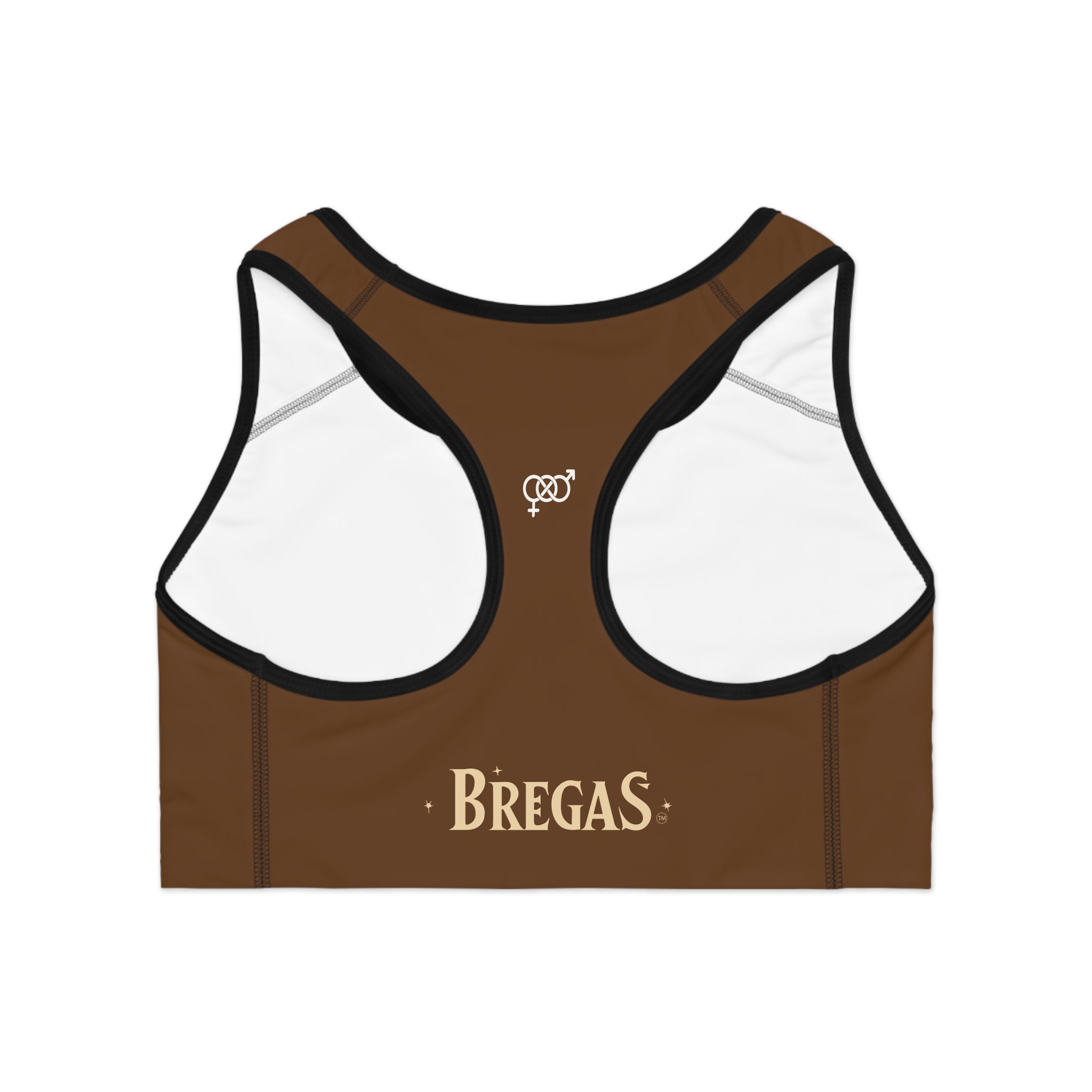 Sports Bra, Chocolate Brown, Bisexual. Made in the USA.